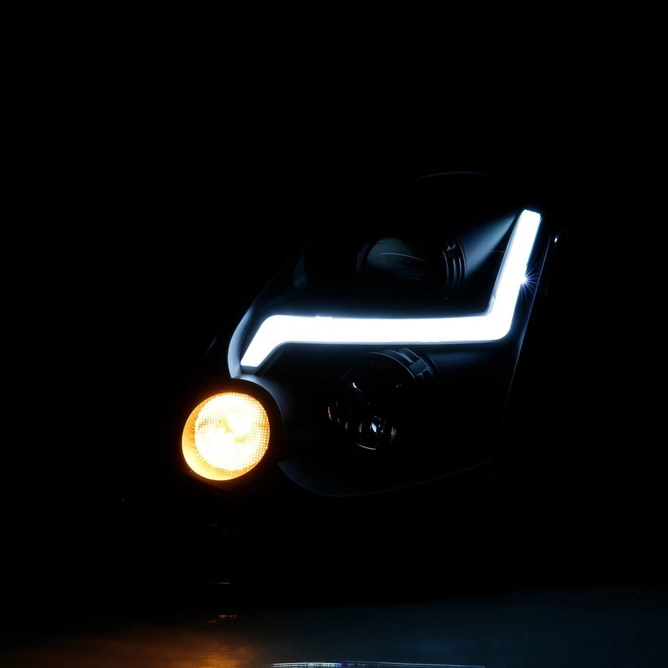 For Infiniti G35 03-07 Headlights Plank Style Driver & Passenger Side Black LED Foto 4 de 4