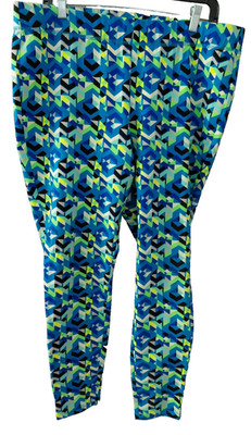 Lane Bryant Livi Active Wear 7/8 Wicking Leggings SX 18/20 High Waist Geometric