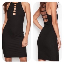 Victorias Secret Sport M black ribbed dress