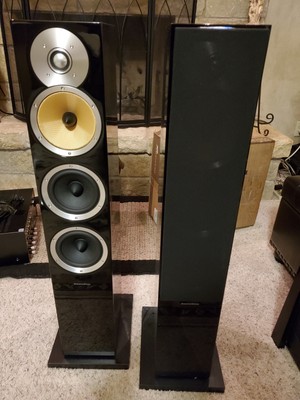 B&W Bowers & Wilkins CM8 Speakers (Pair) BLACK Floor Standing