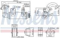Nissens KüHler AbgasrüCkfüHrung ** First FIT ** 989407 Stahl 1 FüR Ford Tourneo