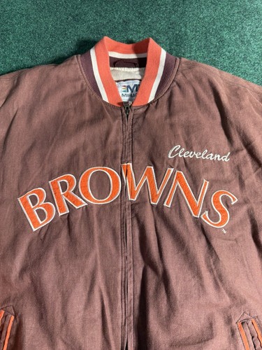 Vintage 90's Mirage Cleveland Browns 1964 Throwback NFL Varsity Jacket XL Rare - Picture 4 of 16