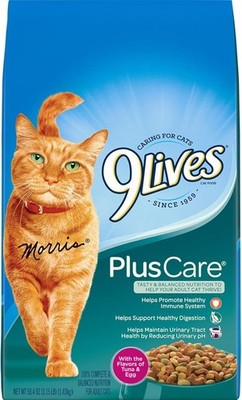 9Lives Plus Care Dry Cat Food  Tuna & Egg 3.15 lb-12 lb. Bag