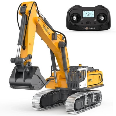 Pro-Grade Remote Control Excavator for Adult Metal Micro-Scale RC Constructio...