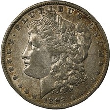 1892-O AU+ Morgan Silver Dollar $1 Almost Uncirculated New Orleans