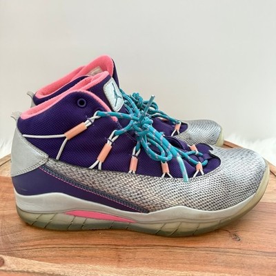 Jordan Super.Fly 2 GS Youth 7Y Purple Silver Snakeskin Pink 616593-508