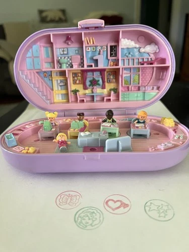 Polly Pocket 1992 Stampin School Playset Bluebird Complete Vintage COMPLETE