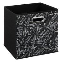 Einschubkorb Aufbewahrungsbox Faltbox 31X31X31 Regalbox Schwarz GeblüMt Klappbox