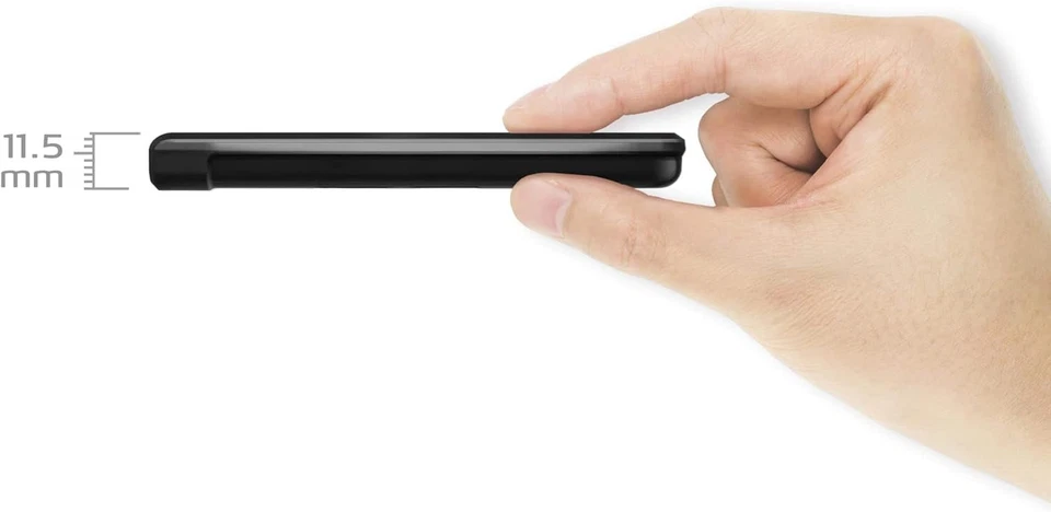 ADATA AHV620S-1TU3-CBK 1TB HV620S Slim External Hard Drive 2.5 USB 3.1 11.5mm Th - Image 3 of 4