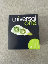 Universal Correction Tape Dispenser, Non-Refillable, 1/5" X 315", 6/pack