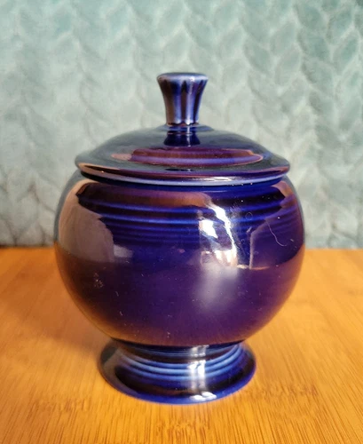 Cobalt Blue HLC FIESTA WARE Individual Covered Sugar Bowl PRICE⬇️ Now $35