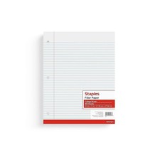 Staples College Ruled Filler Paper, 8.5" x 11", White, Pack of 400 Sheets ST...