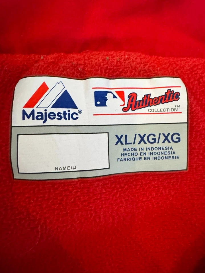 Boston Red Sox Majestic Auténtica Chaqueta XL - Rojo Azul Marino Forrado de Vellón Foto 3 de 4