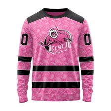 Personalized Jacksonville Icemen Sweater Special Pink Fights Breast Cancer 1