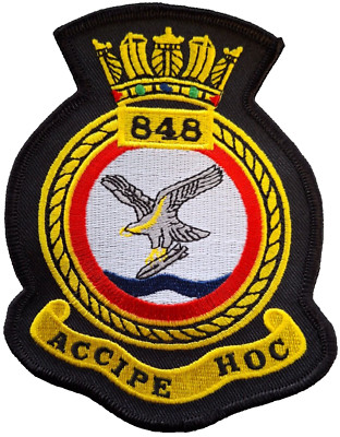848 Naval Air Squadron gestickter Aufnäher - offiziell lizenziert - LETZTE PAAR