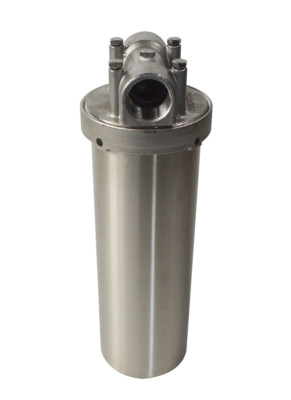 Hot 304 SS Pressure Water Filter Housing for 10'' L cartridges 1'' NPT w/ Bracket 