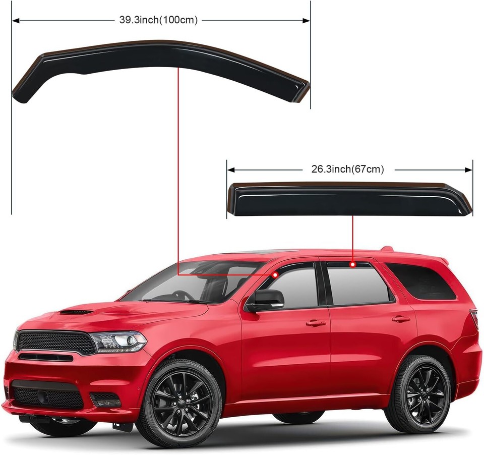 Nilight Window Visors For Jeep Wrangler JL/Gladiator 2018-2025 - 4pc Acrylic Rain Guards