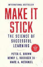 Make It Stick The Science of Successful Learning Paperback Free Shipping