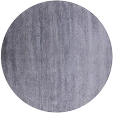 8' Round Wool & Silk Savannah Gabbeh Handmade Rug - Q4015