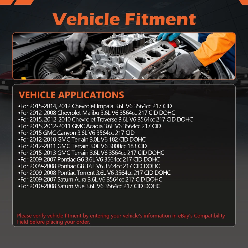 Kit de cadena de distribución bomba de agua de aceite VVT para Buick CTS Chevrolet Terrain 3,0 L 3,6 L Foto 4 de 4