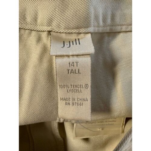J. Jill Pants Womens 14T Tall Stone Casual Straight Leg Flat Front Ladies NEW - Picture 3 of 8