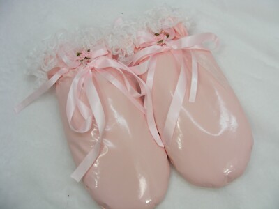SISSY ADULT BABY PINK PVC mittens padded BELL COSPLAY
