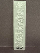 Darice Slimline Mini Embossing Folder Celebrate Card Making Scrapbooking Crafts
