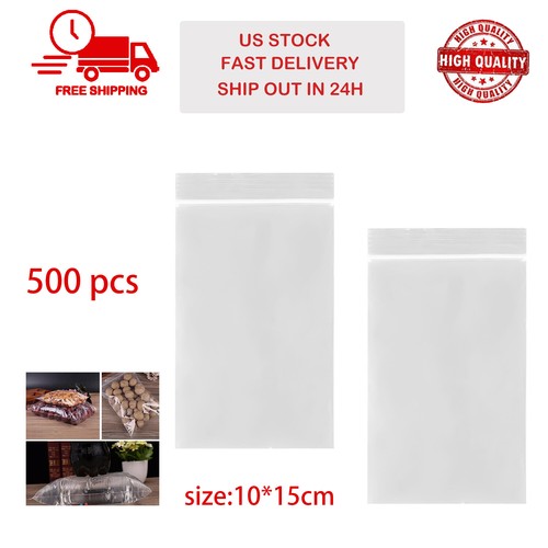 100-1000pcs Clear Zip Seal Bags Reclosable Top Lock Plastic Baggies 10x15cm - Picture 9 of 13