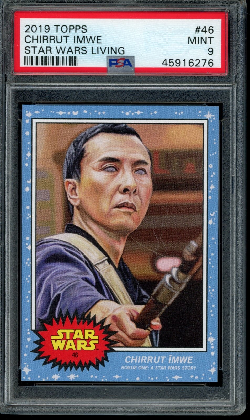 2019 Topps Star Wars Living Set #46 Chirrut Imwe PSA 9 Mint Card 45916276