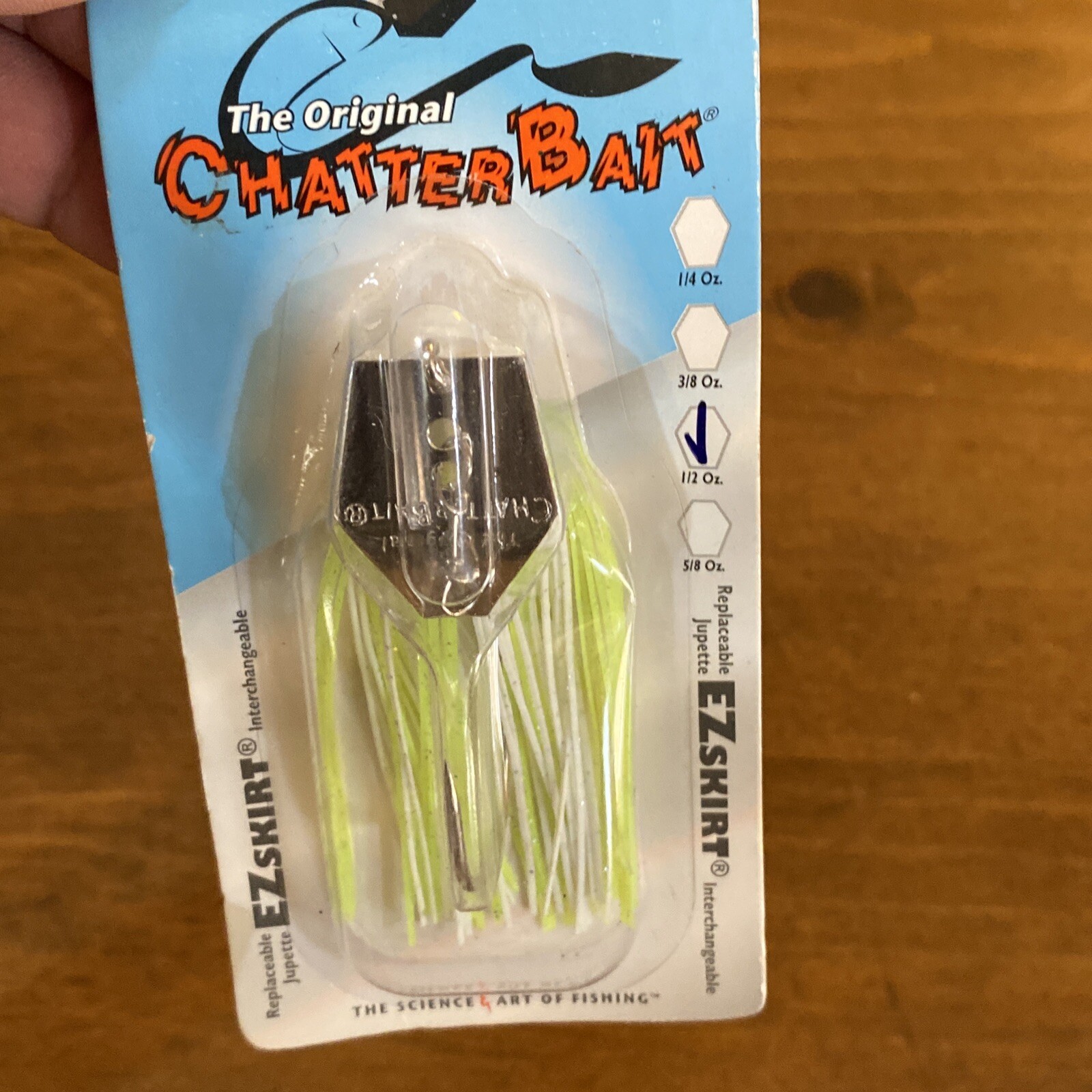 Zman Chatterbait 1/2 oz Sinking Lure Chartreuse White (0164) - Image 3
