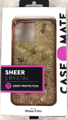Case-Mate Clear Sheer Crystal Twinkle Case for iPhone 11 Pro (5.8'') Rose