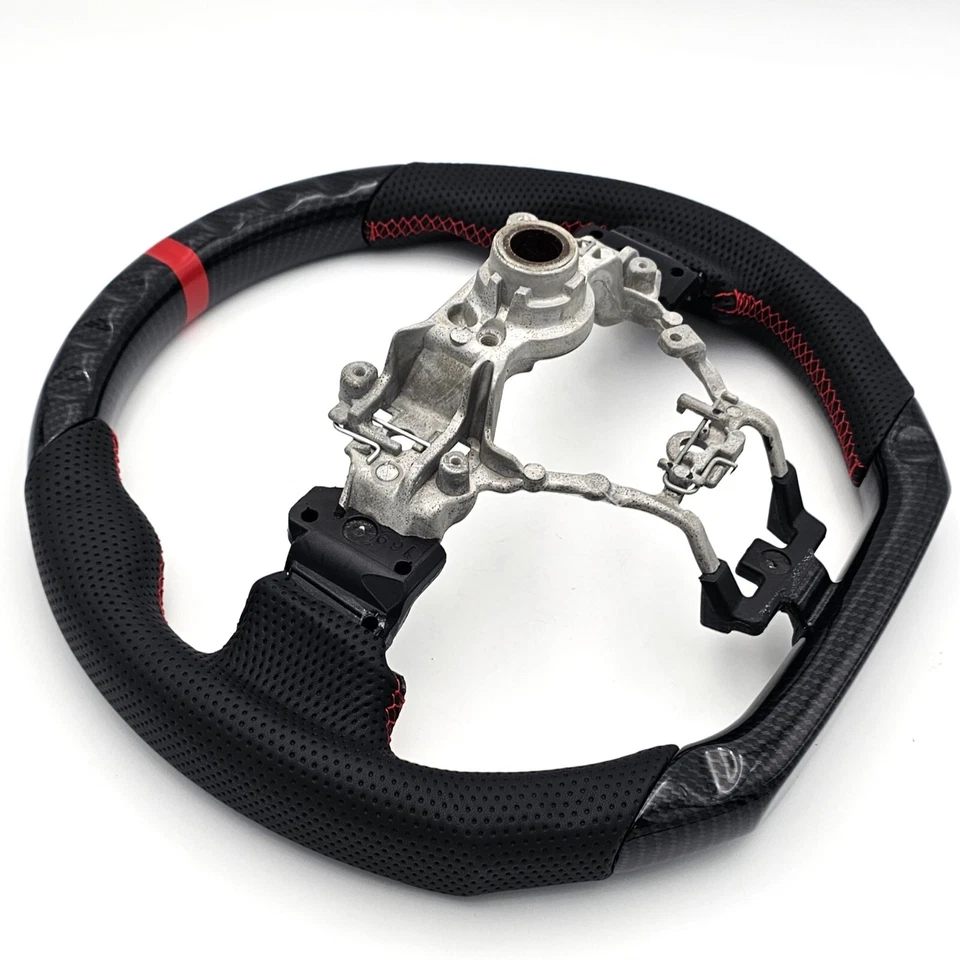 Dirección negra de fibra de carbono REVESOL Hydro-Dip para 2015-2021 SUBARU STI WRX S209 Foto 4 de 4