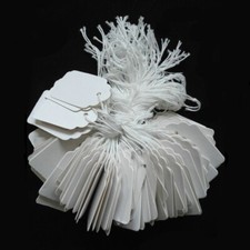 95Pcs Blank Marking Tags Price Tags with Hanging String for Clothing Store UK