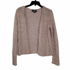 beige open cardigan