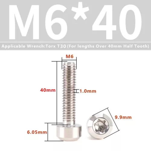 M4M5M6M8M10 Titanium Bolts Taper Cone Socket Head Motorcycle Modification Screws - Picture 187 of 205
