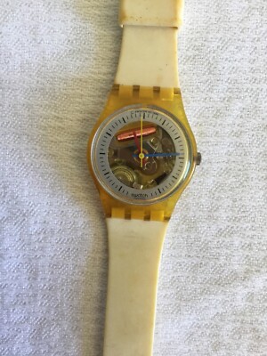 RARE SWATCH LADY JELLY SKELETON 1986 VINTAGE