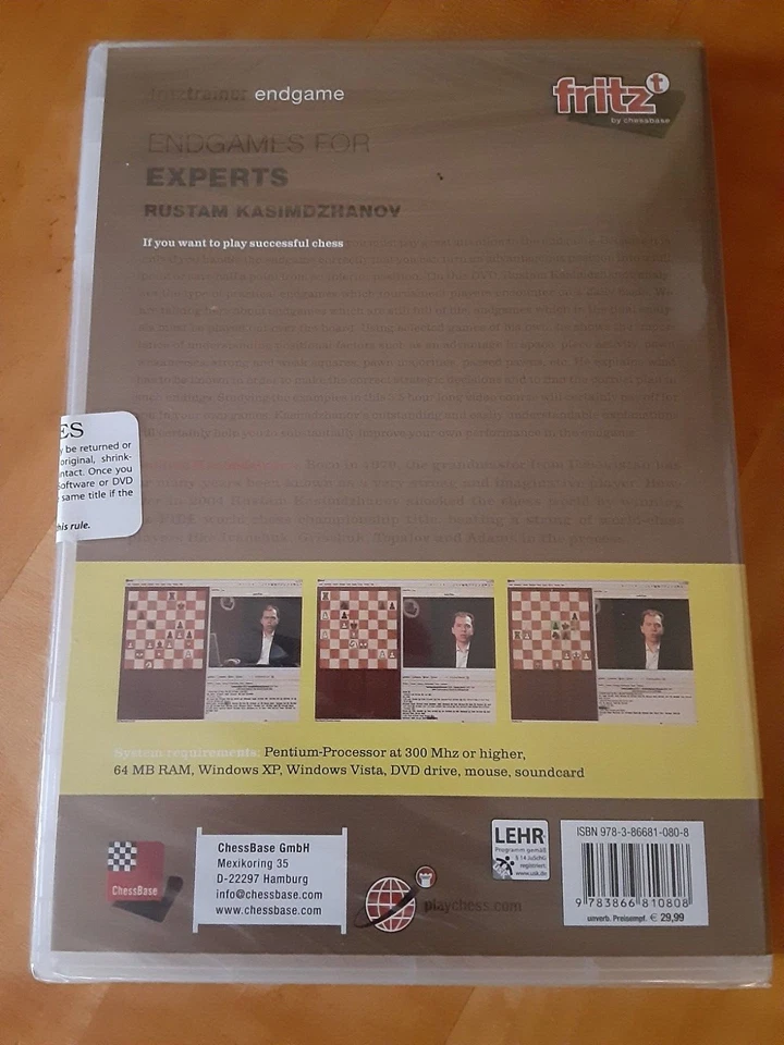 Endgame for Experts Chess DVD by Kasimdzhanov  & Chessbase Sealed - Image 2 of 2