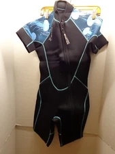 Zifumei Wetsuit Shorty Full Zipper NWOT Black Wet Suit Short Sleeves Small