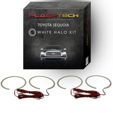 White Angel Eye LED Headlight Halo kit for 2007-2013 Toyota Sequoia Headlights