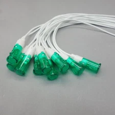 10Pcs 120V AC 9mm Green Push in Panel Mounting LED Indication Signal Pilot Light