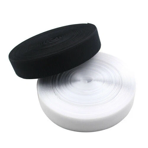 Sew on Hook and Loop Tape Strip Fasteners Nylon Width 20mm to 150mm White/Black - Image 2 of 4