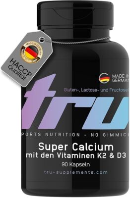 Calcium mit Vitamin D3, K2-90 Kapseln - mit 200mg C vegan