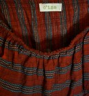 C'isa small red rust striped one piece sleeveless jumper romper — photo 5