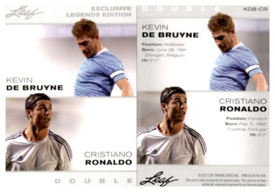 Kevin De Bruyne/Cristiano Ronaldo 2022 ''EXCLUSIVE EDITION'' SOCCER CARD #KDB-CR