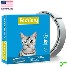 30-Day Calming Collar for Cats Natural Pheromone Lavender Lemongrass Kitty Gray