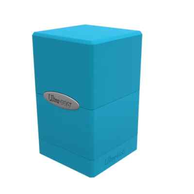 Ultra Pro Gaming Satin Tower Deck Box SKY BLUE Premium Hard Shell Snap Fit