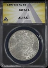 1897-S $1 Morgan Silver Dollar ANACS AU 55