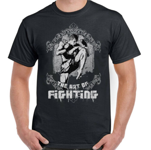 The Art Of Fighting Męski Sztuki Walki T-shirt MMA Muay Thai Kick Boxing UFC Top - Zdjęcie 1 z 1