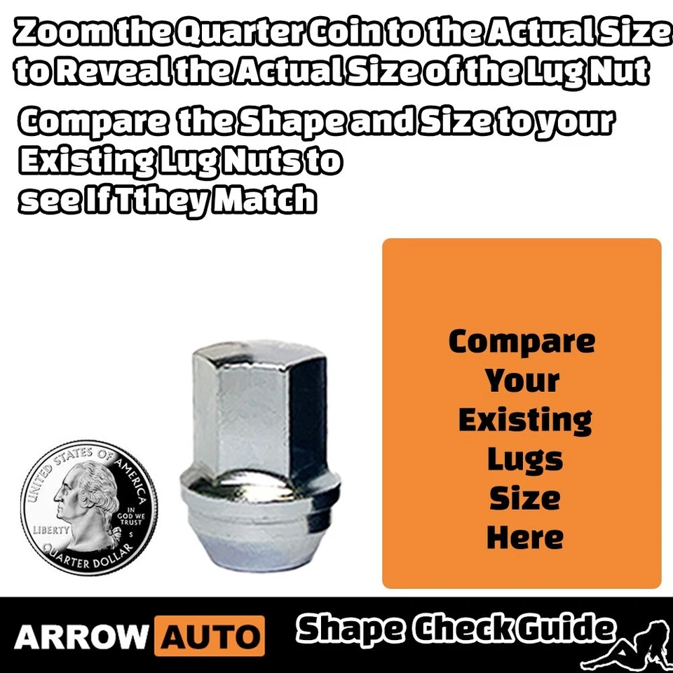Tuerca de fábrica Ford/Lincoln/RAM 200 CROMADA OEM 14x1,5 para rueda de stock - VENTA AL POR MAYOR Foto 3 de 4