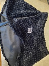 Black fur cover for dress, elegant cover, arms cover